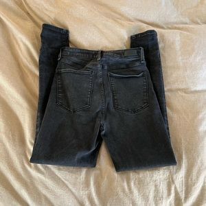 Abercrombie curve love high rise super skinny black wash